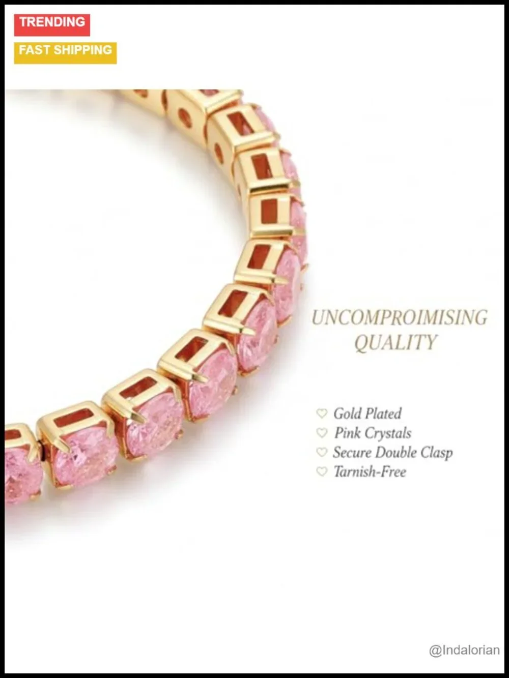 Gold Plated Crystal Tennis Bracelet Women Healing Stones Birthstone Gift